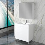 Mia 750 Matte White Free Standing Vanities Cabinet Only